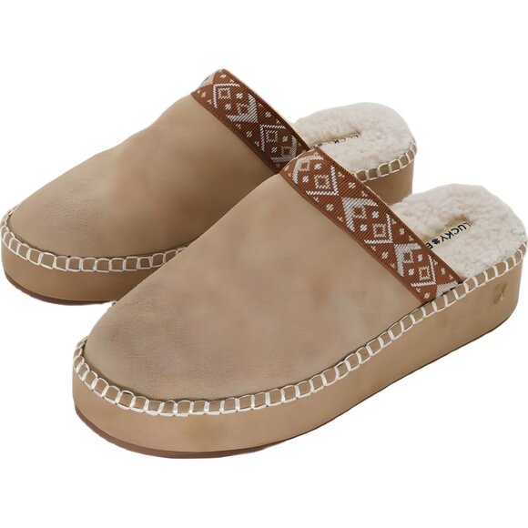 Lucky Brand Distressed Suede Womens Mule Shoes Size 7.5 Excellent - Picture 2 of 6